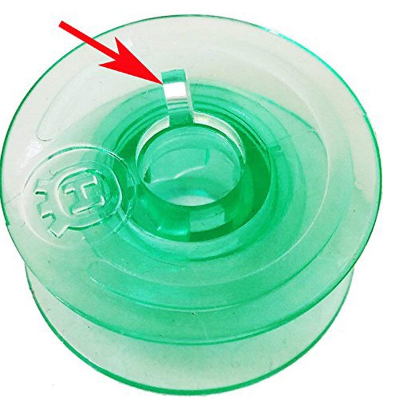 YICBOR Green Bobbins for Husqvarna Viking #4131825-45 4123078-G (Green bobbins(25/Box)) - Image 1